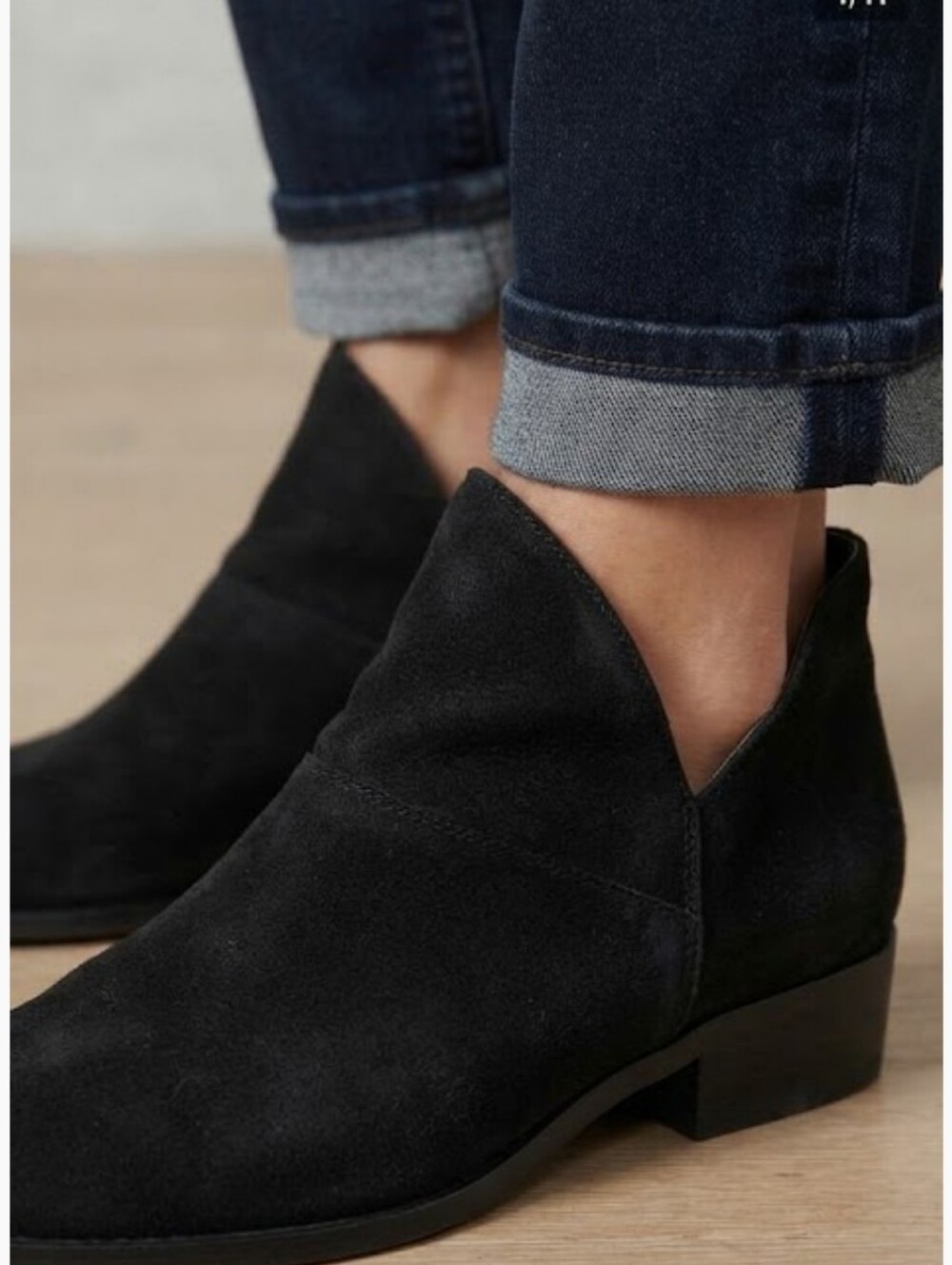 Eileen Fisher Women's Black Suede Ankle Boots Shoes Sz 7.5